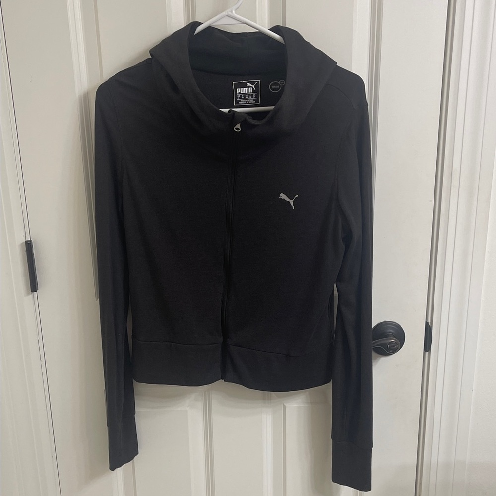 Puma Women's Black Zip-Up Hoodie